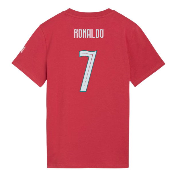 2026-2027 Portugal FtblCulture Tee (Red) - Kids (Ronaldo 7)-SoccerKits Hub | Buy Soccer Jerseys Online